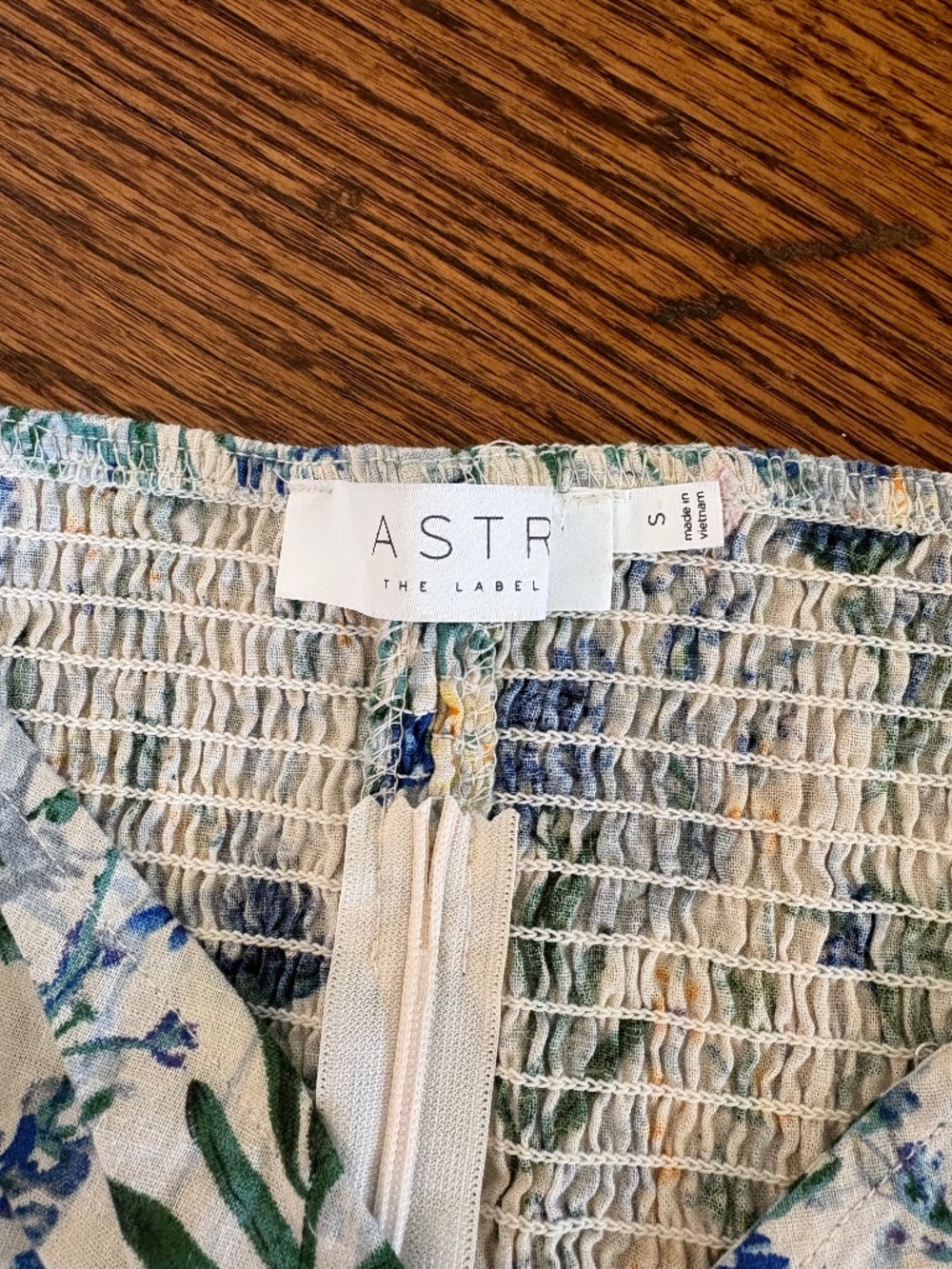 ASTR The Label- Surplice Top- Blue Floral- Small - Picture 3 of 4